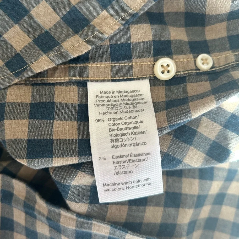 Classic Vintage J. Crew Men’s Button-Down Sz S | Blue and Beige | Secret Wash